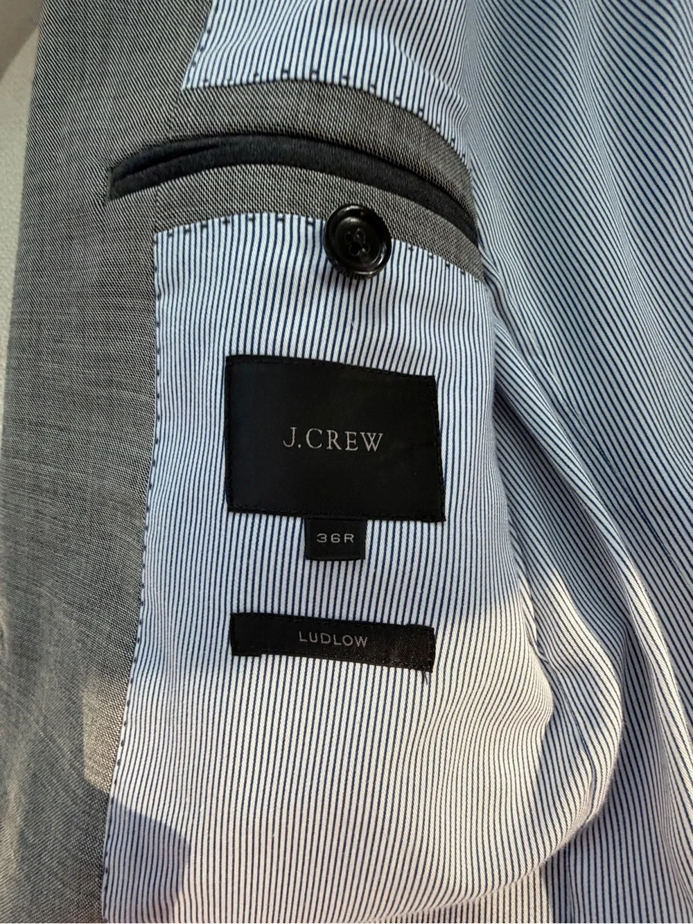 J. Crew Ludlow Slim Suit 36R w 30x30 Pants Italian Stretch Mineral Grey Wool